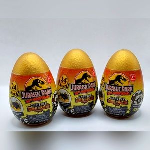 Lot Of 3 Jurassic Park 30th Anniversary CAPTIVZ Build & Battle Golden Egg